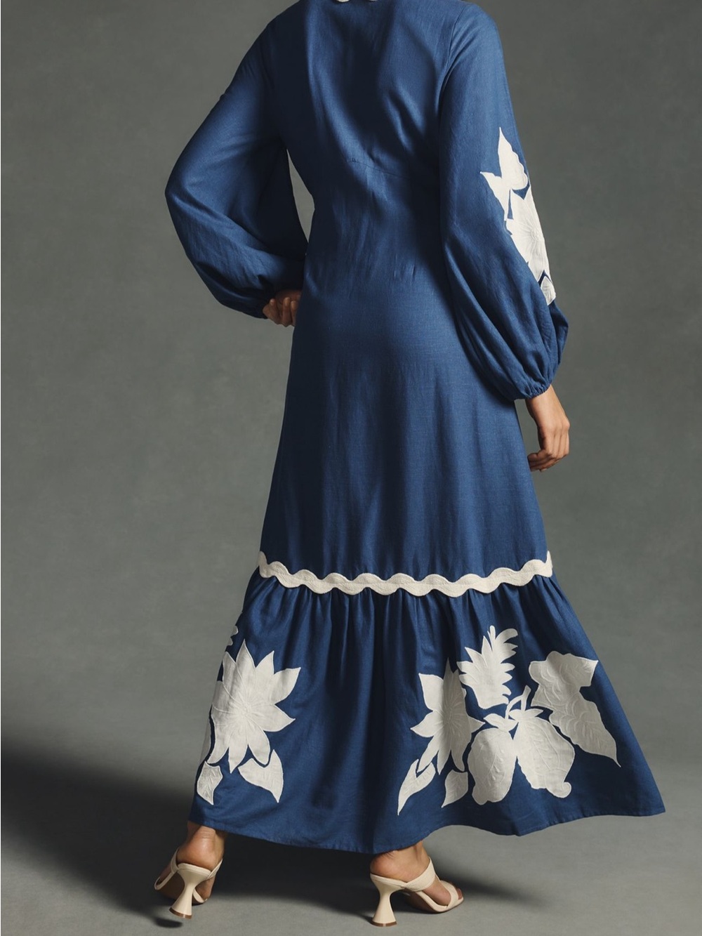 FARM Rio Embroidered Long Sleeve Maxi Dress - Picture 2 of 4